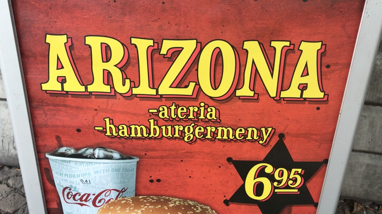 Code switching: Advertisement for a product called Arizona